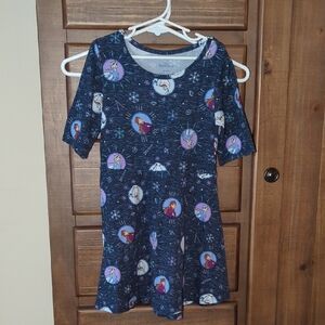 Disney Navy Dress with Frozen Characters